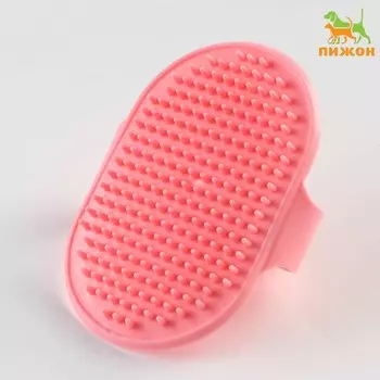 Щетка-наладонник, 12,2 х 8 см, розовая