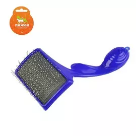 Щетка - пуходерка большая с каплями, основание 8458 мм, синяя