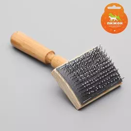 Щетка - пуходерка деревянная с каплями, основание 6050 мм