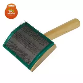 Щетка - пуходерка деревянная трехрядная, основание 76 х 56 мм