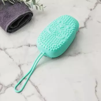 Щетка силиконовая для тела с поролоном доляна