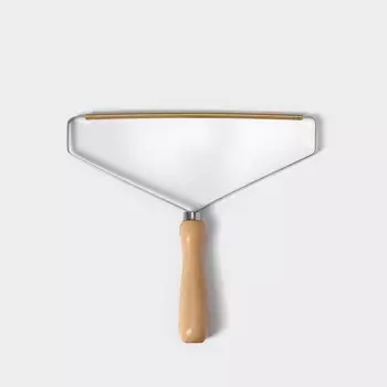 Щетка скребок для удаления шерсти и катышков с ковров и мебели доляна, лакированная ручка, 2523 см