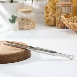 Пинцет кухонный magistro rengy, 31 см, цвет серебристый