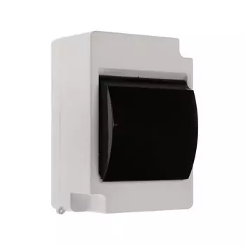 Щит luazon lighting щрн-п-4, на 4 модуля, ip30, с крышкой, навесной, пластик, цвет белый