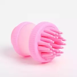 Щетка для мытья и массажа животных, с емкостью для шампуня, розовая