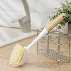 Щетка для посуды доляна meli, 86,529 см, бамбуковая ручка, цвет бежевый
