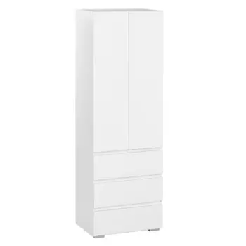 Шкаф двухстворчатый кеос, с 3 ящиками, 6004001800 мм, белый