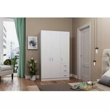 Шкаф трехстворчатый лофт, белый