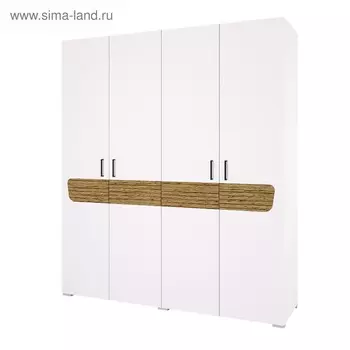 Шкаф 4х ств милана, 1800х2074х520, белый/сосна гранд мдф