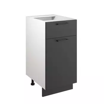 Шкаф напольный 400 симпл, 400х510х820, антрацит/белый