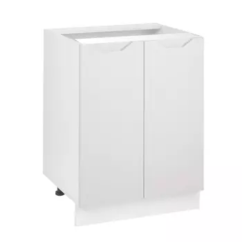 Шкаф напольный 800 хельга, 800х500х824, белый/грей софт мдф