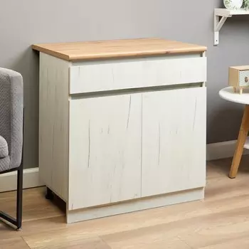 Шкаф напольный зара 1 ящик 800х600х850 крафт белый