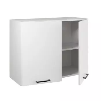 Шкаф навесной 80см с двумя дверцами Simple В800 Белый/ Белый 00-00020862