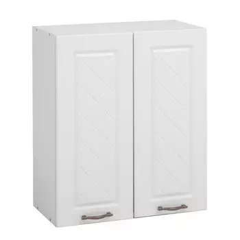 Шкаф навесной шв 600 прованс, 600х300х720, мдф, белый/белый