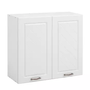 Шкаф навесной шв 800 прованс, 800х300х720, мдф, белый/белый