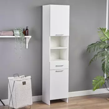 Шкаф – пенал для ванной комнаты, 4003301850 мм, цвет белый