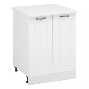 Шкаф под мойку шнм 600 прованс, 600х600х850, мдф, белый/белый