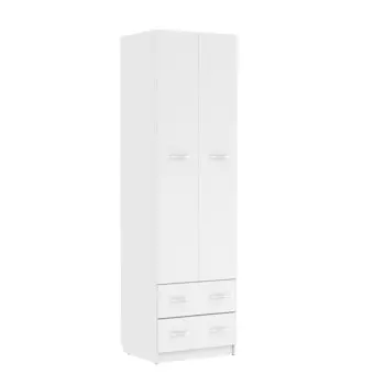 Шкаф распашной 2х дверный 600, белый, 600х520х2130