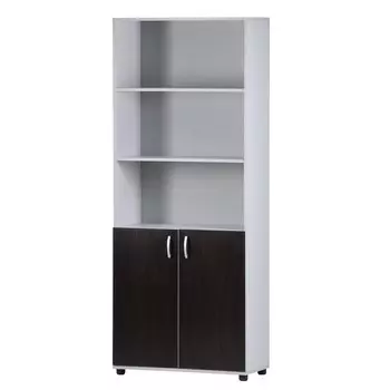 Шкаф-стеллаж 5-ти ярусный, 802х410х1994, венге/серый