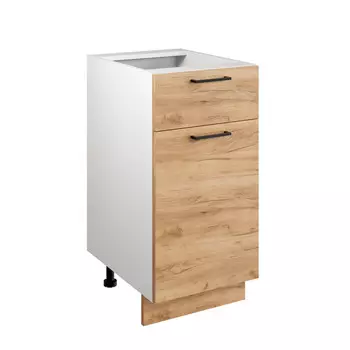 Шкаф - стол 40см с одним ящ. и с одной дв. Simple Н400-1Я Дуб золотой крафт/ Белый 00-00020871