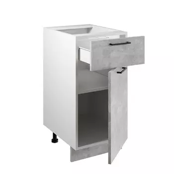 Шкаф - стол 40см с одним ящ. и с одной дв. Simple Н400-1Я Ателье светлое/ Белый 00-00020864