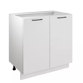 Шкаф - стол 80см с двумя дверцами Simple Н800 Белый/ Белый 00-00020859