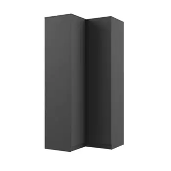Шкаф угловой мадера, 960/960х520х2100, графит