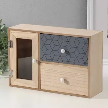 Шкатулка для украшений 2 ящика и дверца