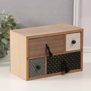 Шкатулка для украшений 4 ящика