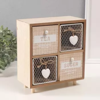 Шкатулка для украшений 4 ящика