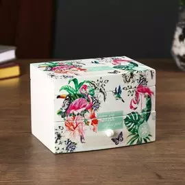 Шкатулка дерево комод 1 ящик музыкальная