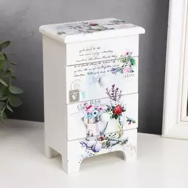 Шкатулка дерево комод 3 ящика