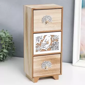 Шкатулка дерево комод 3 ящика