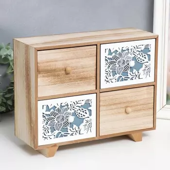 Шкатулка дерево комод 4 ящика