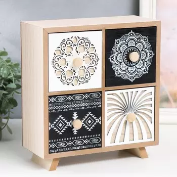 Шкатулка для украшений 4 ящика