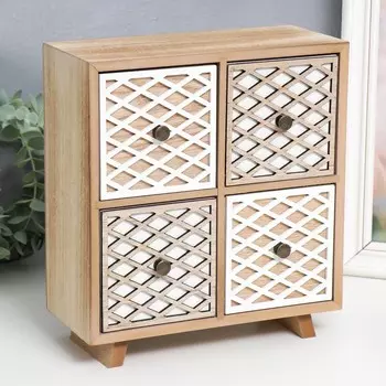 Шкатулка для украшений, косметики дерево 4 ящика