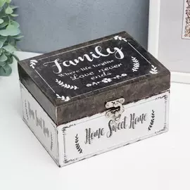 Шкатулка дерево кожзам