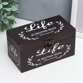 Шкатулка дерево кожзам