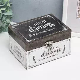 Шкатулка дерево кожзам