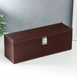 Шкатулка дерево, кожзам под бутылку