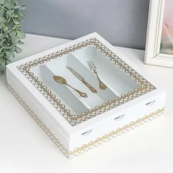 Шкатулка дерево с делениями