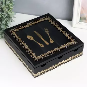 Шкатулка дерево с делениями