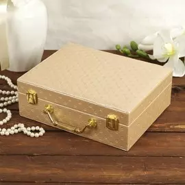 Шкатулка кожзам для украшений
