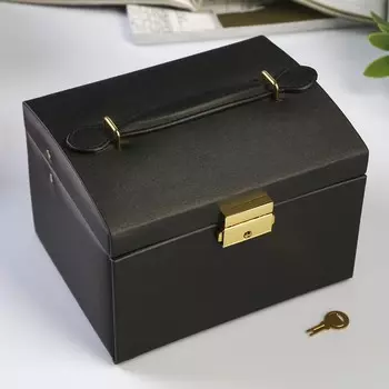 Шкатулка кожзам для украшений