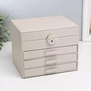 Шкатулка кожзам для украшений