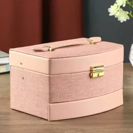 Шкатулка кожзам для украшений сундучок