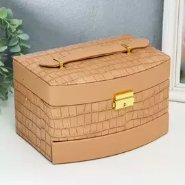 Шкатулка кожзам для украшений сундучок