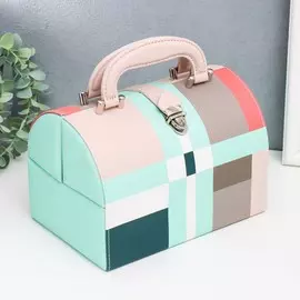 Шкатулка кожзам для украшений сундучок