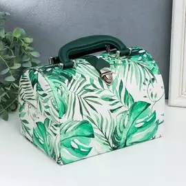 Шкатулка кожзам для украшений сундучок