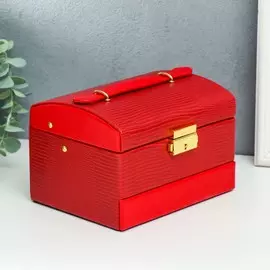 Шкатулка кожзам для украшений сундучок